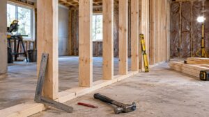 Editorial home improvement scene for DIY Wall Framing: What Every Homeowner Should Know