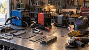 Editorial home improvement scene for How to Choose the Right Welder for Your Projects