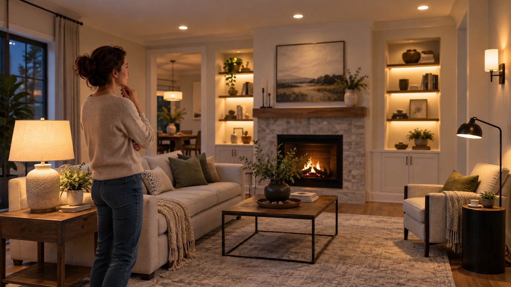 Editorial home improvement scene for How to Pick the Right Lighting for Every Room